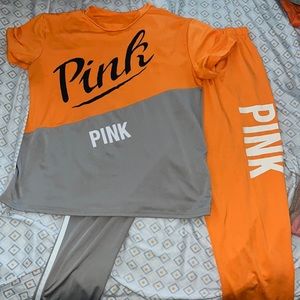 Pink pants set